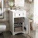 preview thumbnail 47 of 139, GDFStudio - Lisa 20" Freestanding Bathroom Vanity with Ceramic Sink, Soft-Close Door & Storage Rack