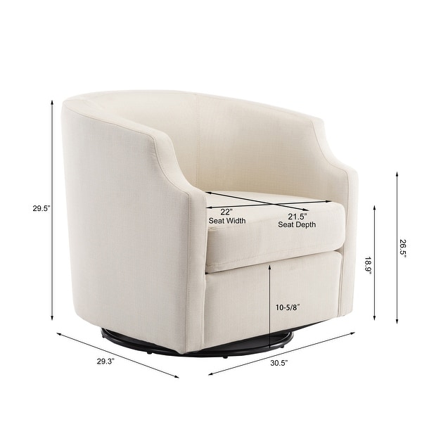 Swivel glider barrel hot sale chair