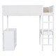 preview thumbnail 28 of 58, Full Size Teddy FleeceLoft Bed Wood Kids Bed,Storage Shelf, Drawers, and Desk,Meticulously Designed