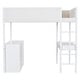 preview thumbnail 37 of 84, Modern Teddy Fleece Loft Bed with Storage Shelf, Drawers & Desk, Multi-Functional Wood Loft Bed Frame w/Soft Padding