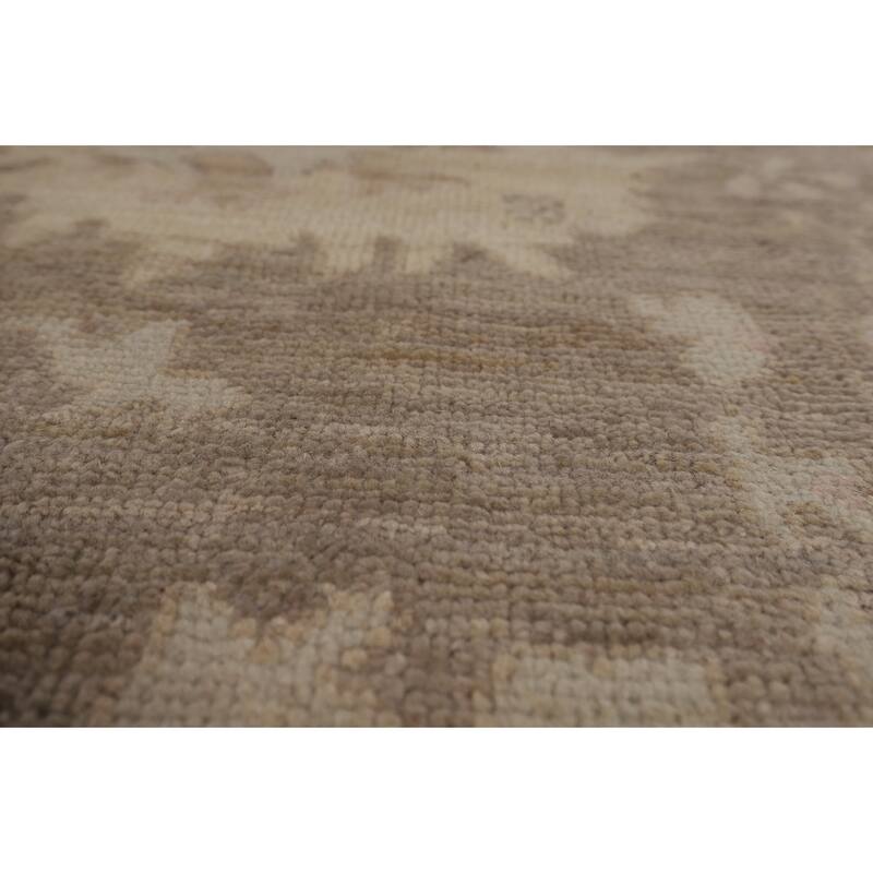 Vegetable Dye Oushak Area Rug Turkish Hand-Knotted Wool Carpet - 8'1"x 10'0"
