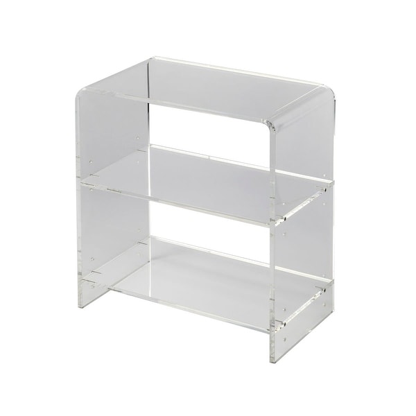 Modern Crystal Clear Acrylic Rectangular Bookcase