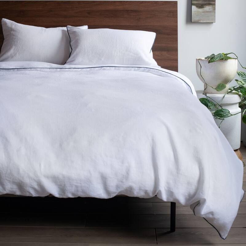 100% French Linen Pillowcase Set by BOKSER HOME