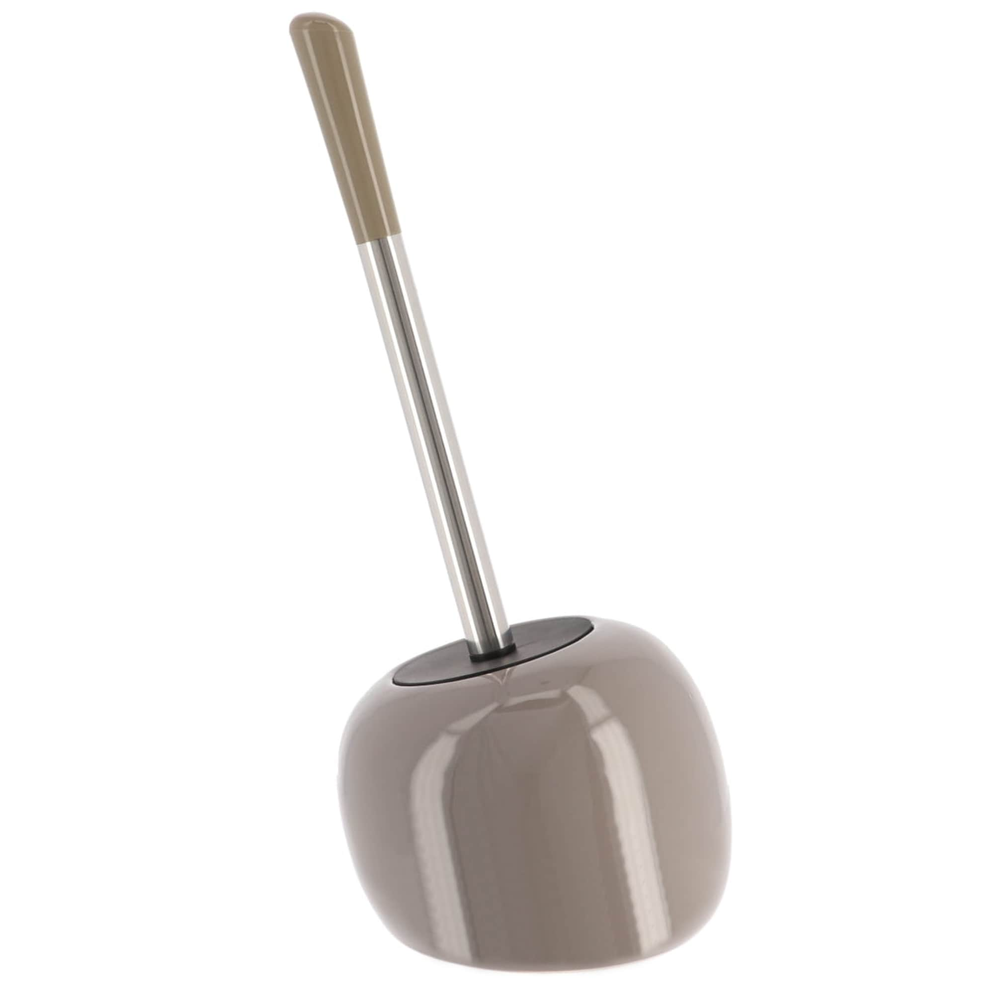 Home Basics Brushed Stainless Steel Tapered Toilet Brush Holder