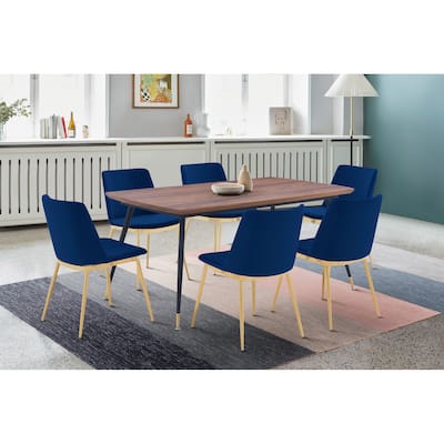 Messina Velvet 7 Piece Rectangular Dining Set