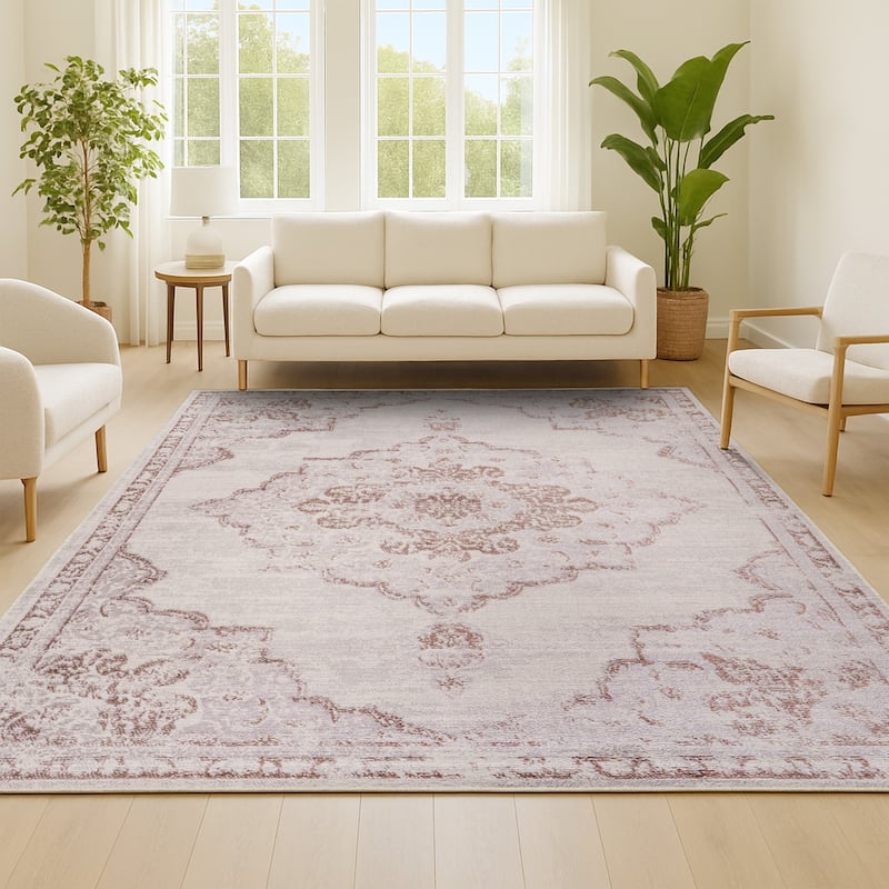 JONATHAN Y Rosalia Ornate Medallion Modern Area Rug