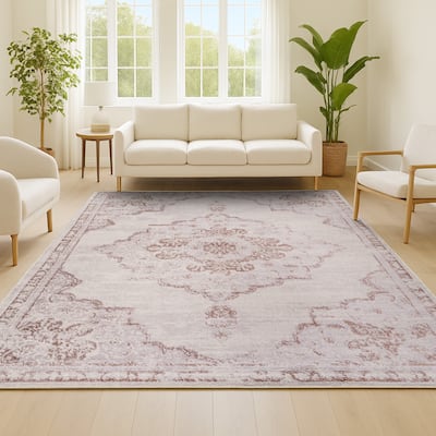 JONATHAN Y Rosalia Ornate Medallion Modern Area Rug