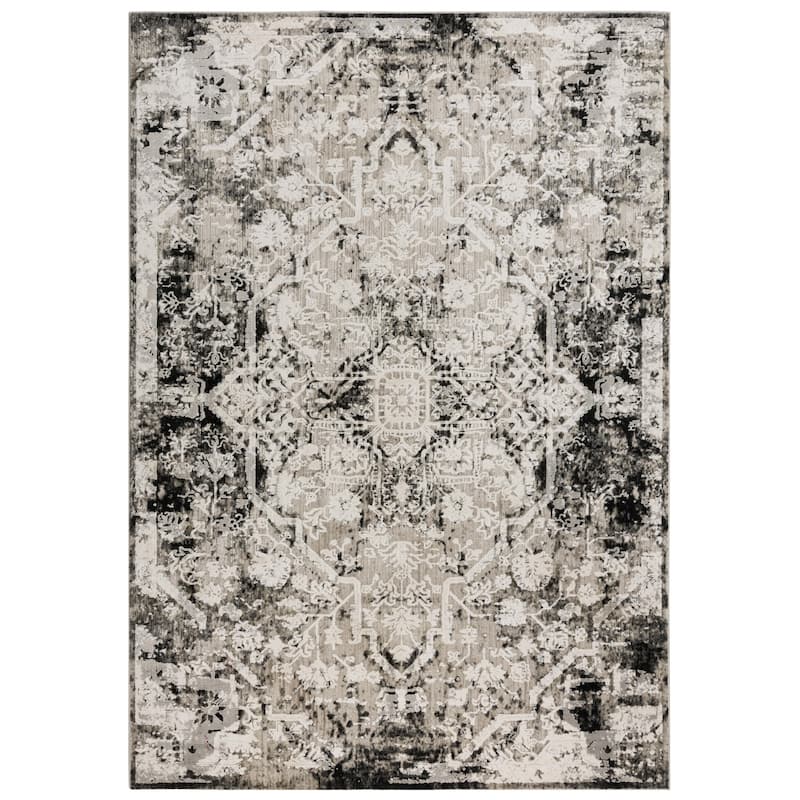 Alora Decor Graystone Contemporary Natural Polyester Area Rug
