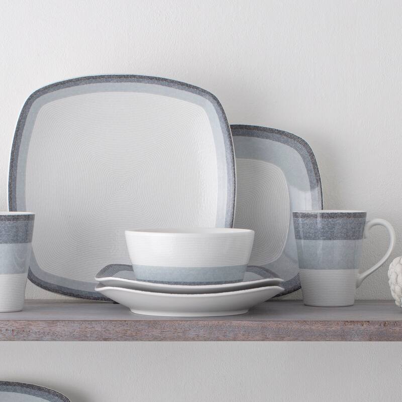 Noritake Colorscapes Layers 4-Piece Square Place Setting - Ash
