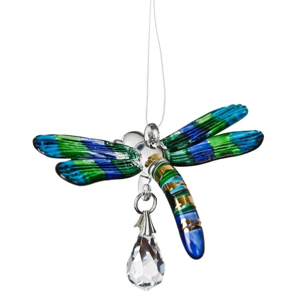 Fantasy Glass Dragonfly Rainbow Maker Peacock