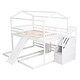 preview thumbnail 18 of 25, Solid Pine Wood and MDF Full over Twin & Twin Bunk Bed,Built-in Drawer and Shelf,with Slide and Storage Staircase