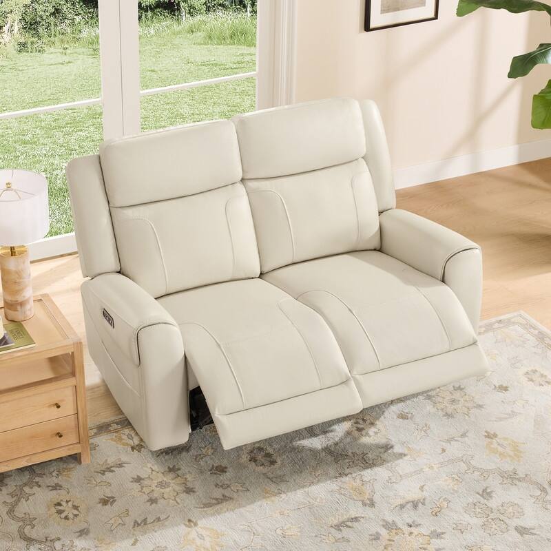 Spruce & Spring Leo Power Wall Hugger Reclining Sofa with Multi-Function Console