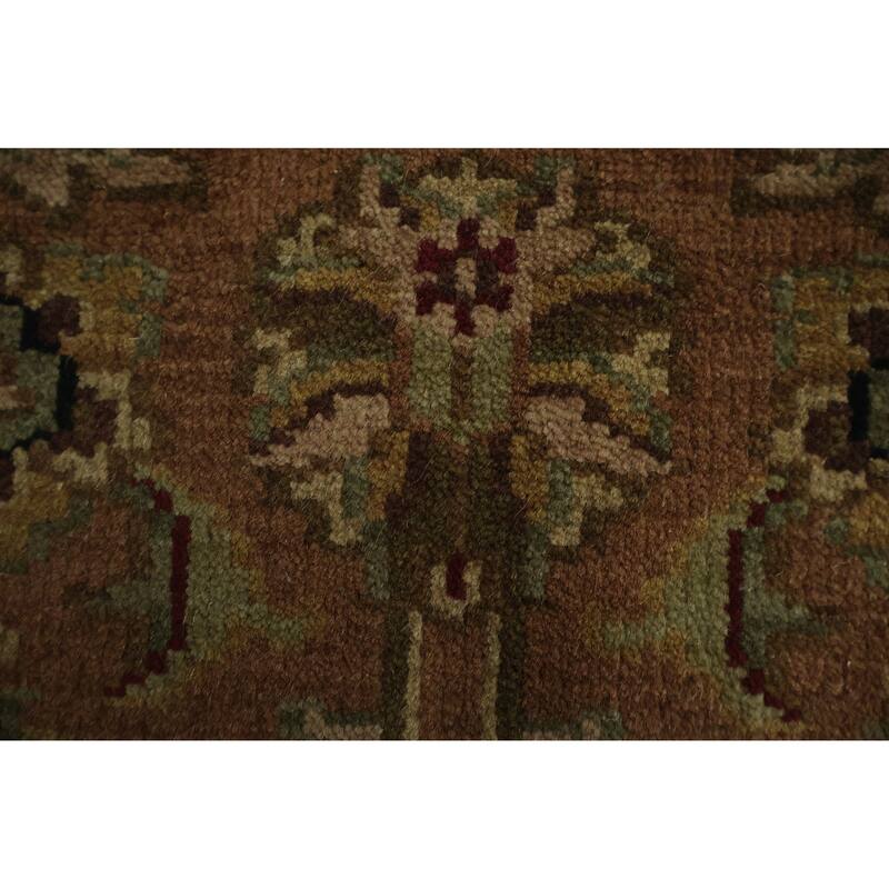 Hand Knotted Oriental 100% Wool Carpet Traditional All-Over Pink Agra Area Rug - 4' 0'' X 2' 6''