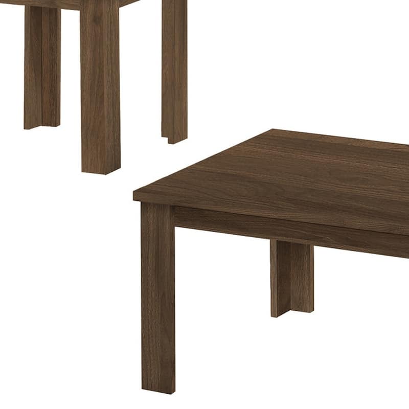 Set of 3 Rectangular Coffee Tables for Living Room Modern Design 44 Inches - 44” x 22” x 15”