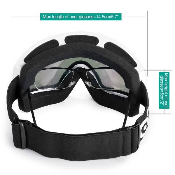 Odoland S2 General Otg Ski Goggles Double Anti Fog Lenses W Uv400 Protection For Adult Snowboarding Skating Sledding Overstock