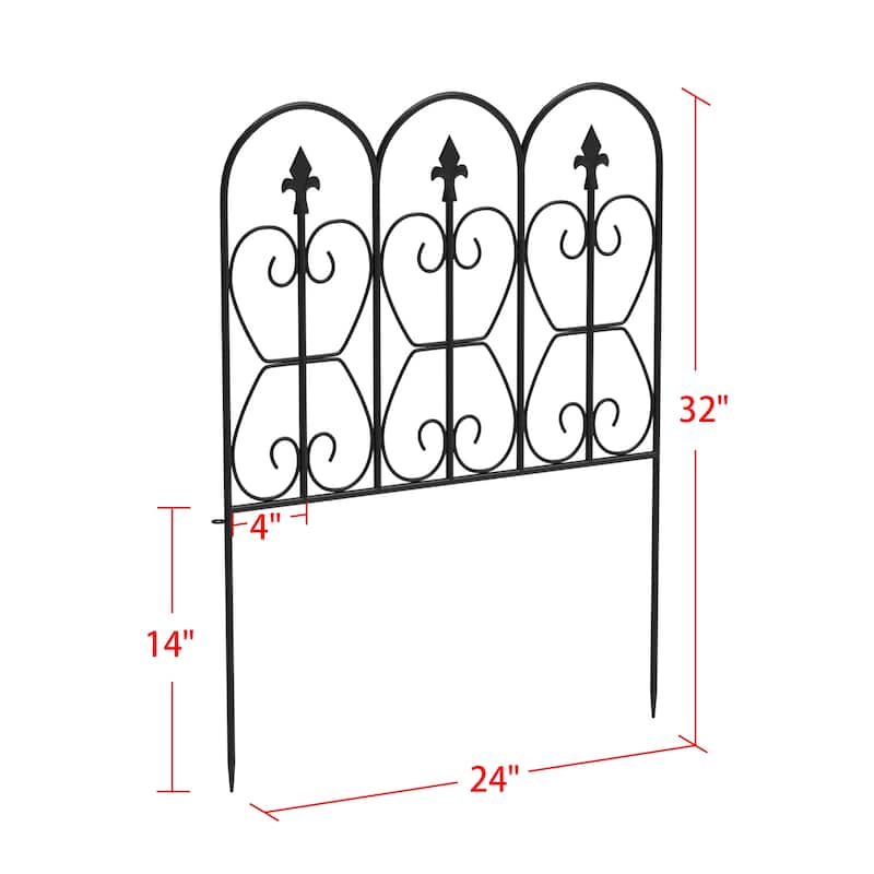 Timechee Garden Fence Decorative Landscape Edging Border, 5/10 Panels