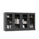 preview thumbnail 62 of 75, 100% Solid Wood Sideboard with Glass or Solid Wood Doors by Palace Imports - 64" x 35.75"