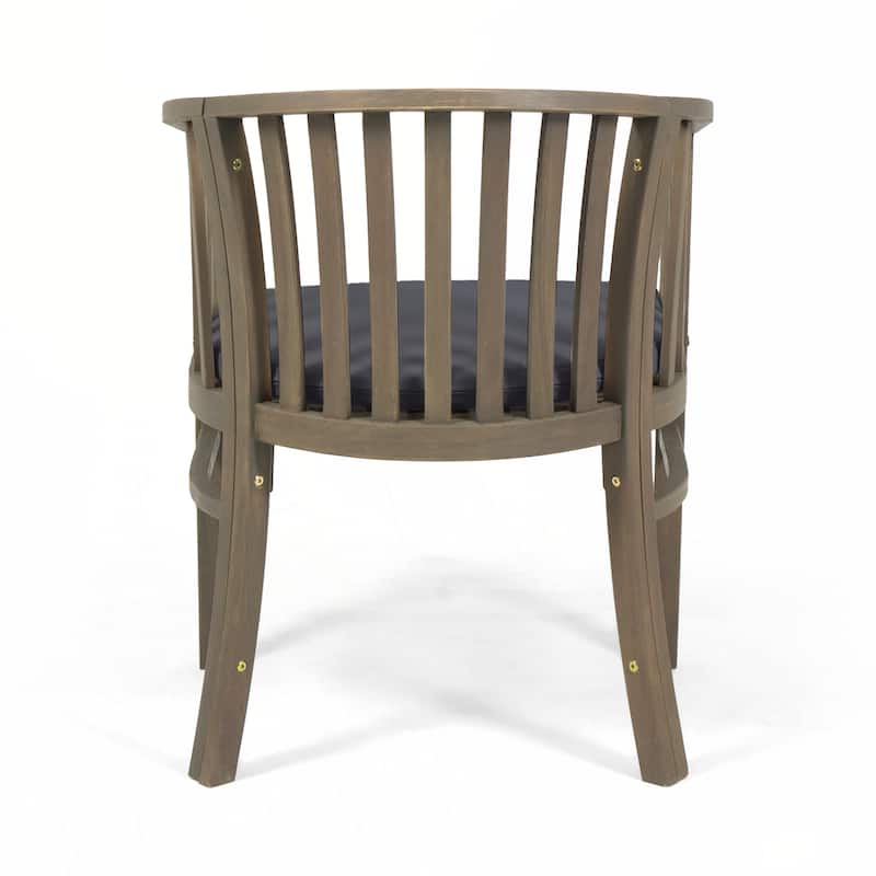 Outdoor Wooden Dining Chairs, Set of 2