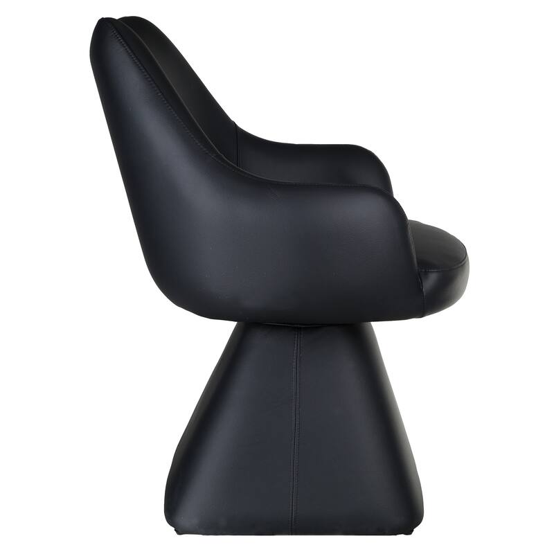 Contemporary Faux Leather Dining/Accent Chair with Swivel