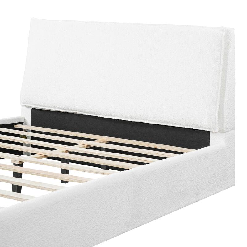 Christopher Knight Home - Ergonomic Boucle Upholstered Platform Bed Frame