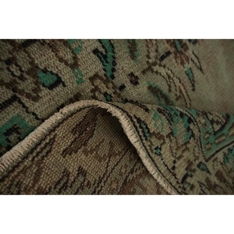 Hand Knotted Oriental 100% Wool Carpet Transitional Floral Brown Anatolian Area Rug - 8' 9'' X 5' 0''