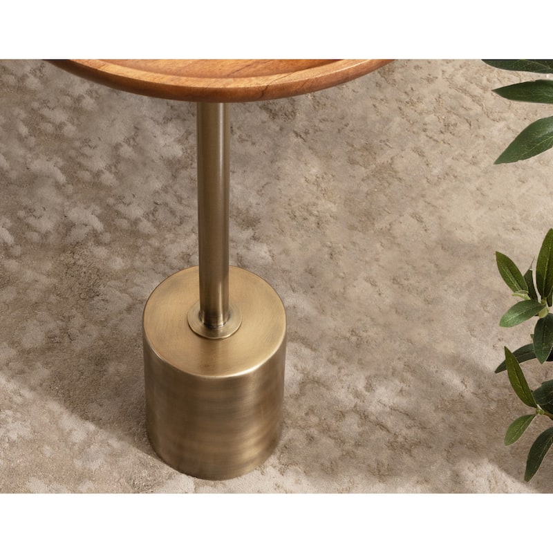 Kate and Laurel Xyler Wood and Metal Side Table