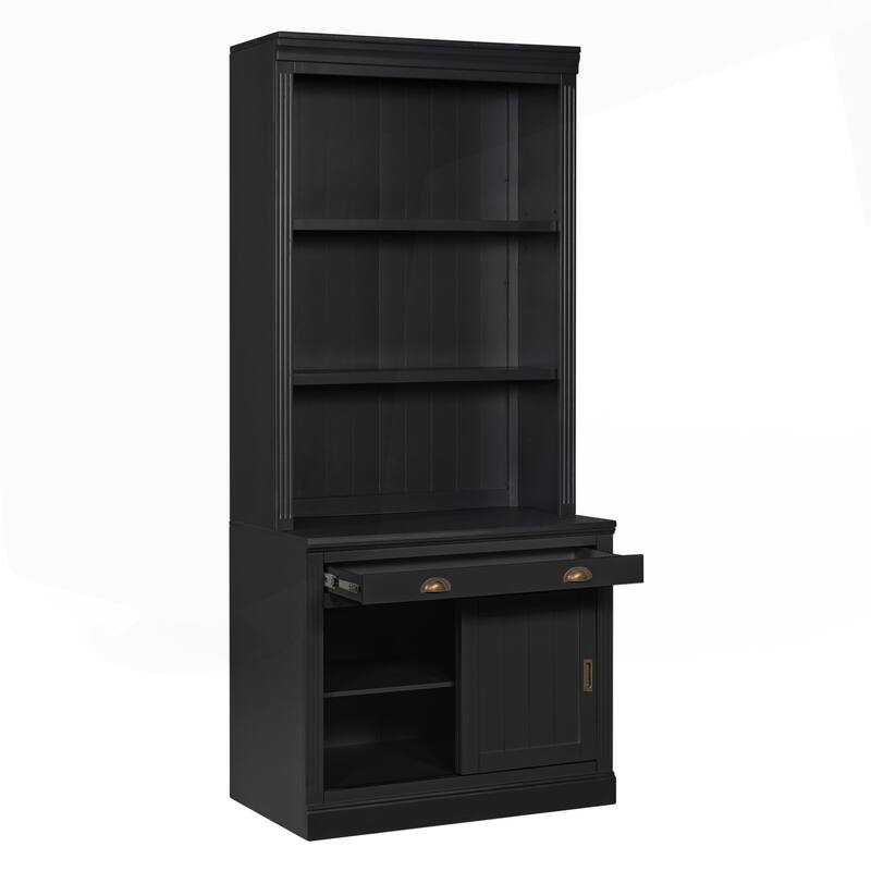 Modern Tall Bookshelf with LED Lighting and Versatile Storage Options