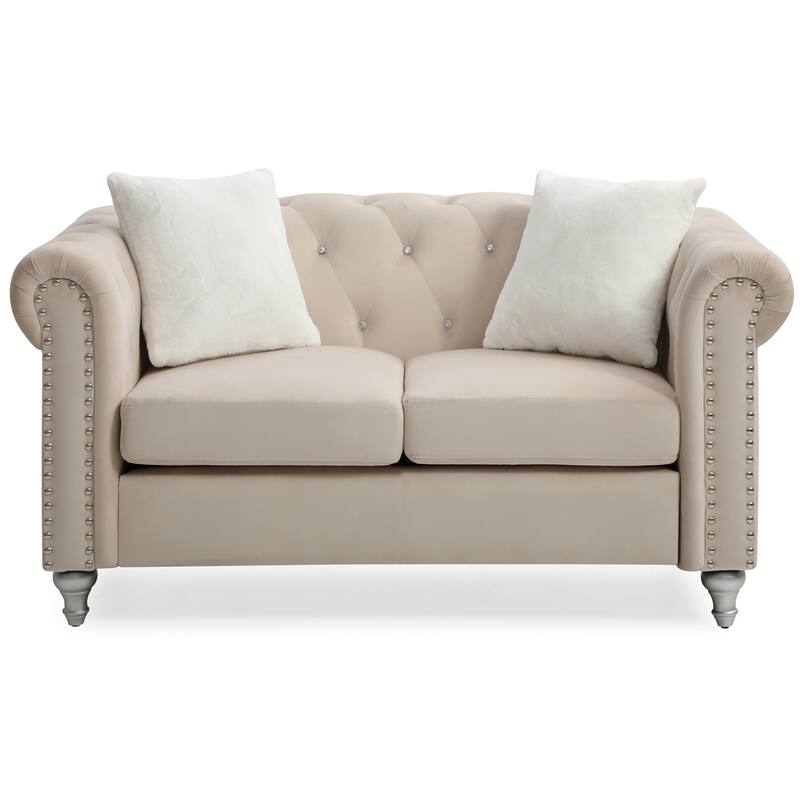 Modern Gray Loveseat For Cozy Interiors - Beige