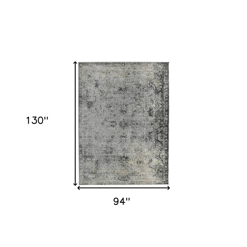 HomeRoots Floral Medallion Transitional Rectangle Area Rug