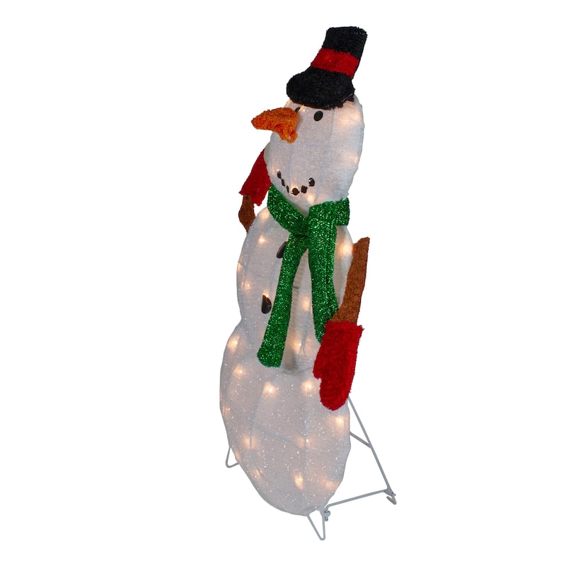 24" Black and White Snowman Christmas Outdoor Decoration
