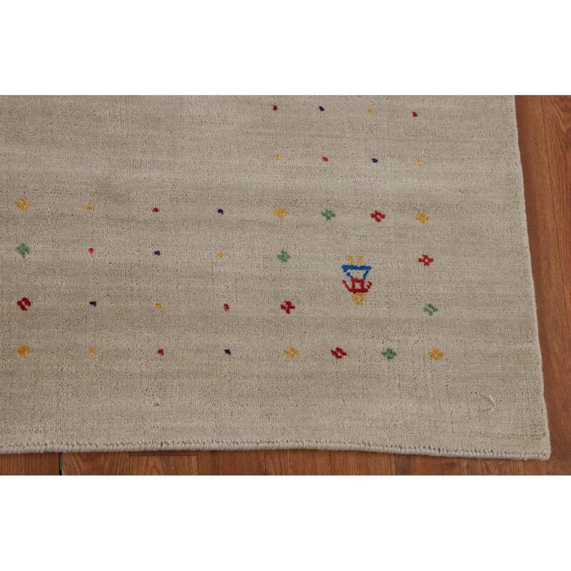 Tribal Gabbeh Oriental Area Rug Handmade Wool Carpet - 5'6"x 7'10"