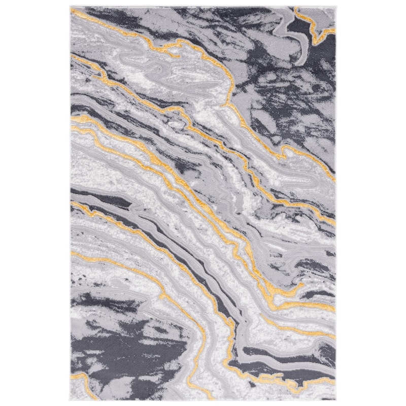 SAFAVIEH Amelia Donielle Modern & Contemporary Rug - 4' x 6' - Grey/Gold