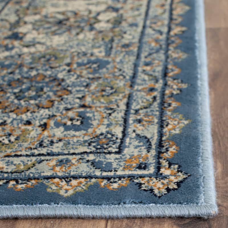 SAFAVIEH Persian Garden Vintage Distressed Boho Asime Traditional Oriental Viscose Rug - 6'7" x 9'2" - Light Blue/Ivory - Rectangle