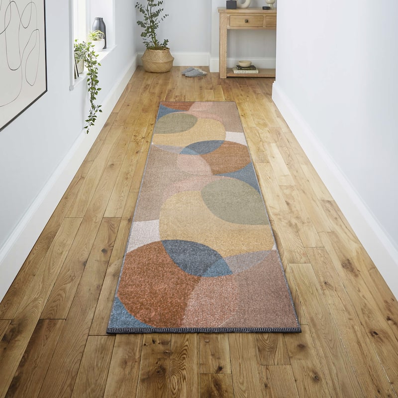 JONATHAN Y Riley Geometric Kids & Novelty Machine-Washable Multi Area Rug