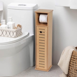 Toilet Paper Storage Cabinet with Dispenser Toilet Organizer - 7.2'L x 7.2"W x 29.9"H