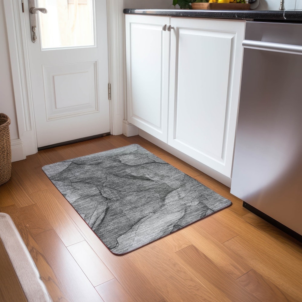 Machine Washable Indoor/ Outdoor Chantille Contemporary Abstract Rug