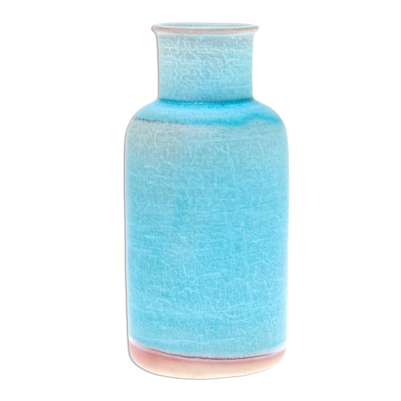 Novica Handmade Sky Jug Ceramic Vase