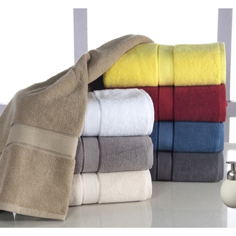 Luxurious 100% Cotton Absorbent 600 GSM 6 Piece Bathroom Towel Set 2 Washcloths, 2 Hand Towels, 2 Bath Towels