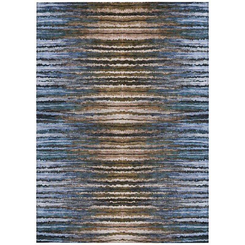 Vara Stripe Low Maintenance Classic Elegance Outdoor Rug