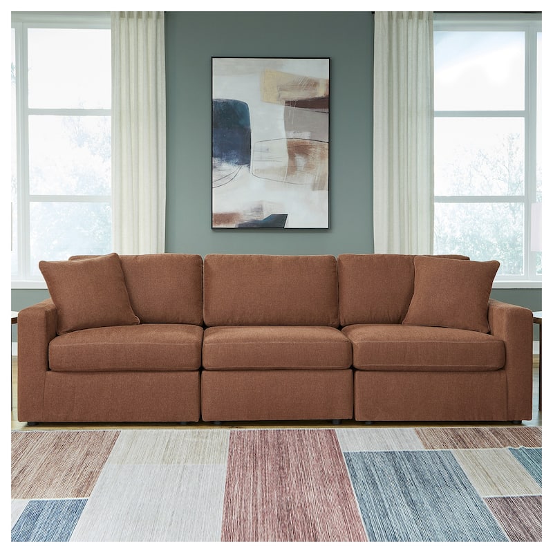 Signature Design by Ashley Modmax 3-Piece Sofa - 108" W x 37" D x 36" H - Orange