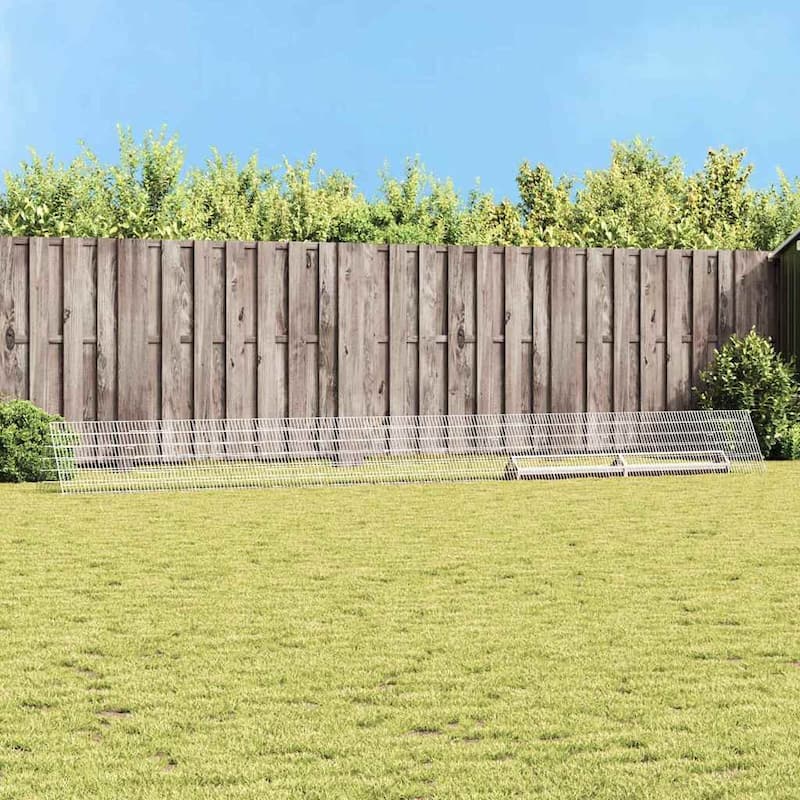 vidaXL Chicken Cage Silver in Galvanised Steel - Silver-257.48