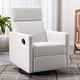 preview thumbnail 12 of 49, Roomfitters Modern Upholstered Rocker Nursery Chair, Plush Seating Glider Swivel Recliner Chair, Beige