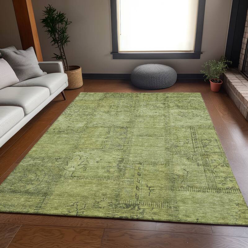 Premium Washable Super Soft Viintage Traditional Mayfield Rug - Fern - 10' x 14' - Rectangle