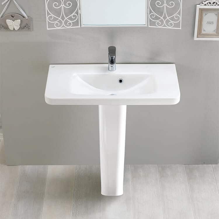 Nameeks CeraStyle 068300U-PED-One Hole Porto 33-5/8" Rectangular