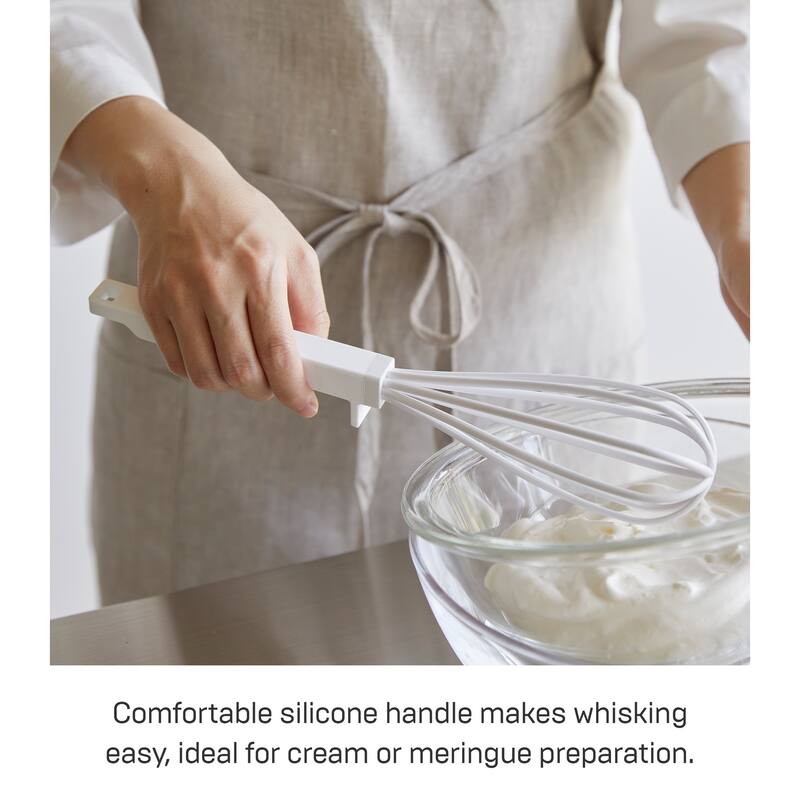 Yamazaki Home Floating Whisk, Silicone and Nylon - L 2.36 x W 2.36 x H 11.61 inches