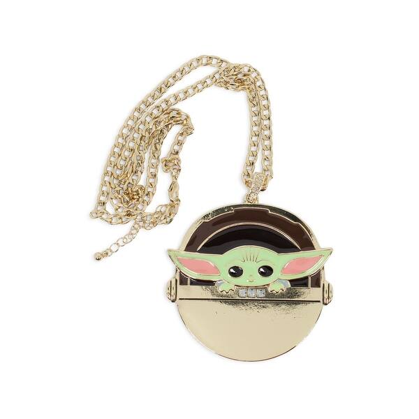 Star Wars The Mandalorian Baby Yoda In Gold Chain Carriage Necklace Jewelry Green Overstock 32108429