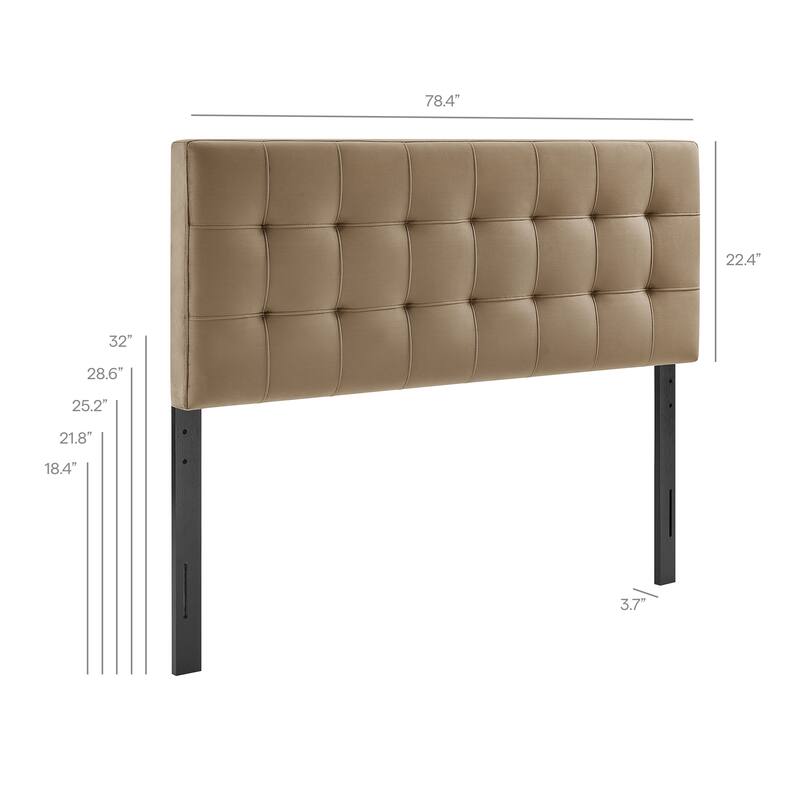 Lily Biscuit Tufted Performance Velvet Headboard