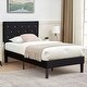 preview thumbnail 22 of 65, VECELO Upholstered Kids Bed Frame with Diamond Tufted Headoard,Twin Size Bed Set of 2