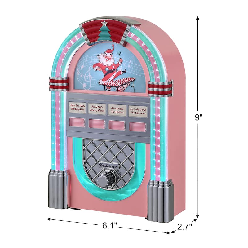9" Retro Jukebox - Pink