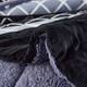 3-Piece Floral Printed Sherpa-Backing Reversible Comforter Set